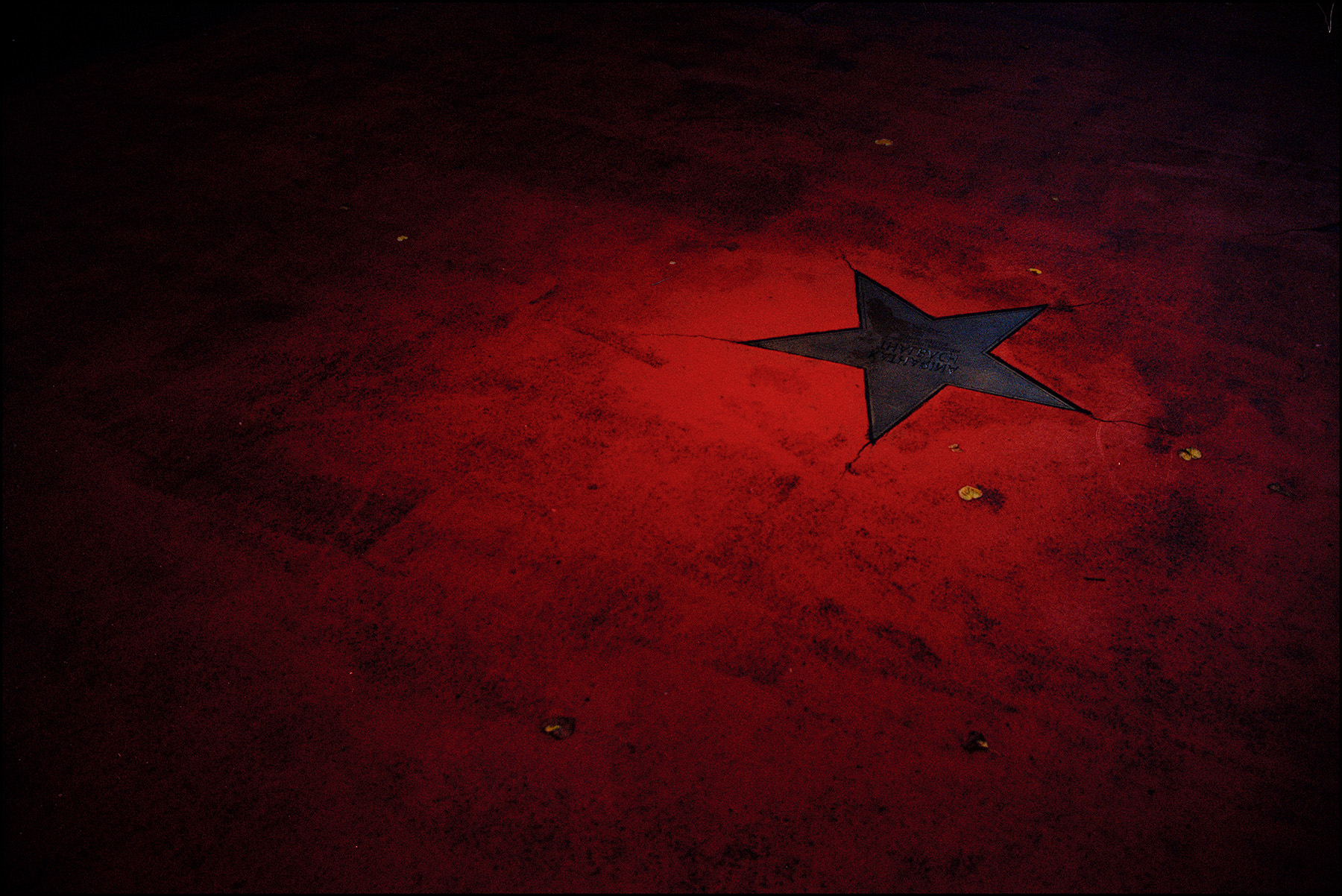 star on a red floor