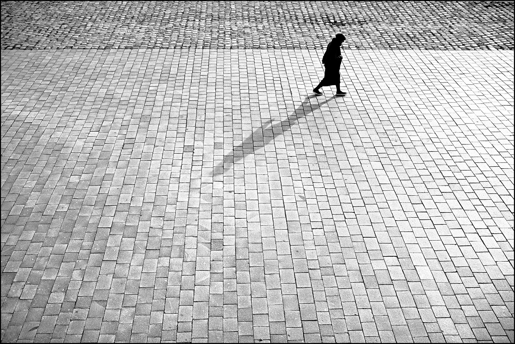 a woman walking